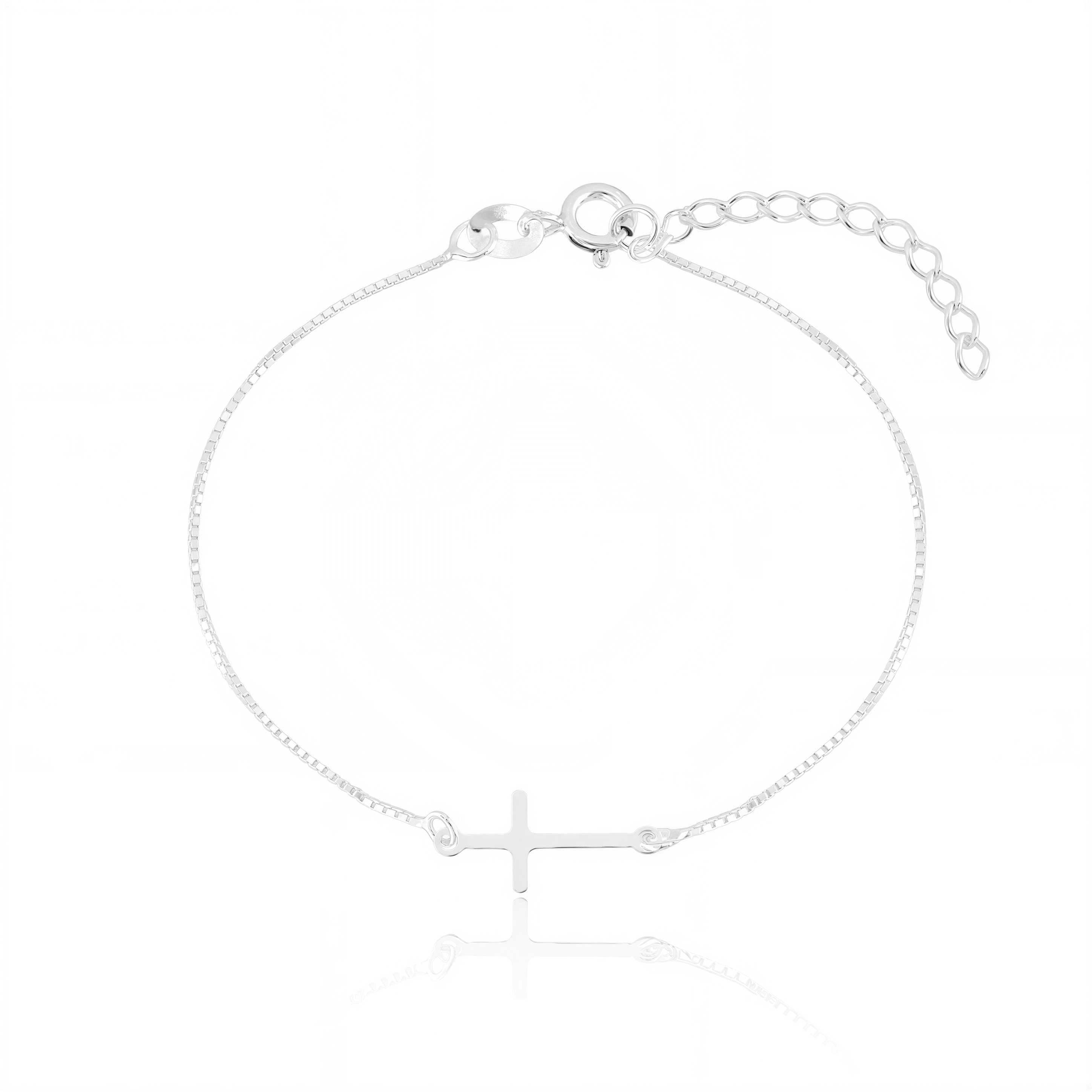 Imagem 2 de Pulseira em Prata 925 Cruz